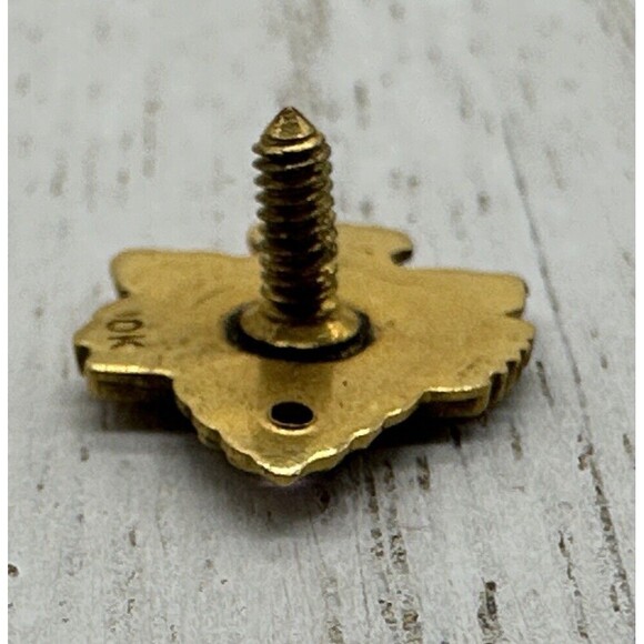 1940s WESTERN AIRLINES 10K Gold 5 Year Service Lapel Pin Ruby Indian Chief 3D - Picture 5 of 9